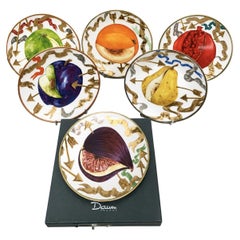 Hilton Mc Connico For Daum: 6 Dessert Plates "the Lost Arrows Of William Tell"