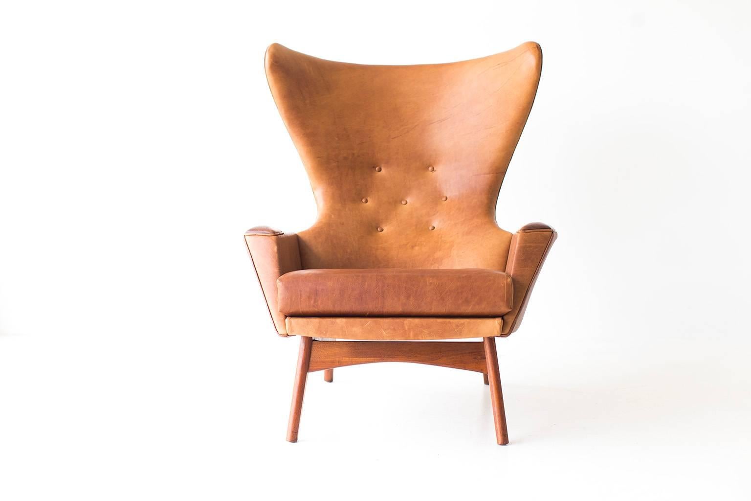 Mid-Century Modern Adrian Pearsall Large Wing Chair for Craft Associates Inc. Model 2231-C