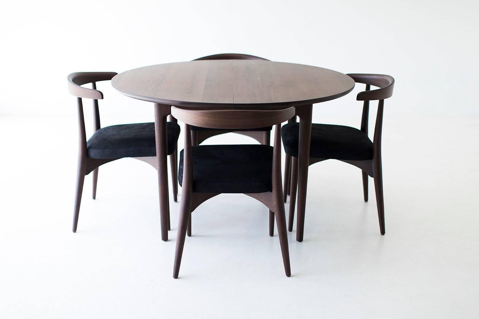 Designer: Lawrence Peabody

Manufacturer: Craft Associates Furniture
Period/Model: Mid-Century Modern
Specs: Solid walnut

This Lawrence Peabody dining table is expertly handcrafted from solid walnut with a matte commercial-grade finish. Each
