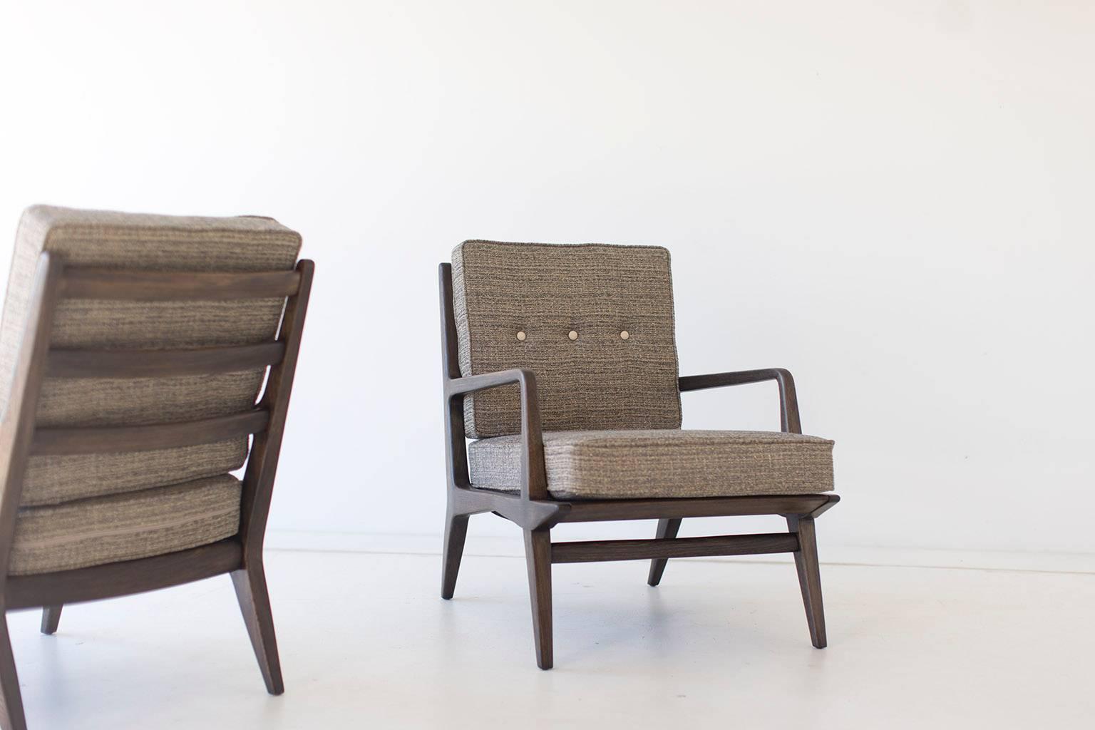 Mid-20th Century Carlo de Carli Lounge Chairs for M. Singer & Sons For Sale