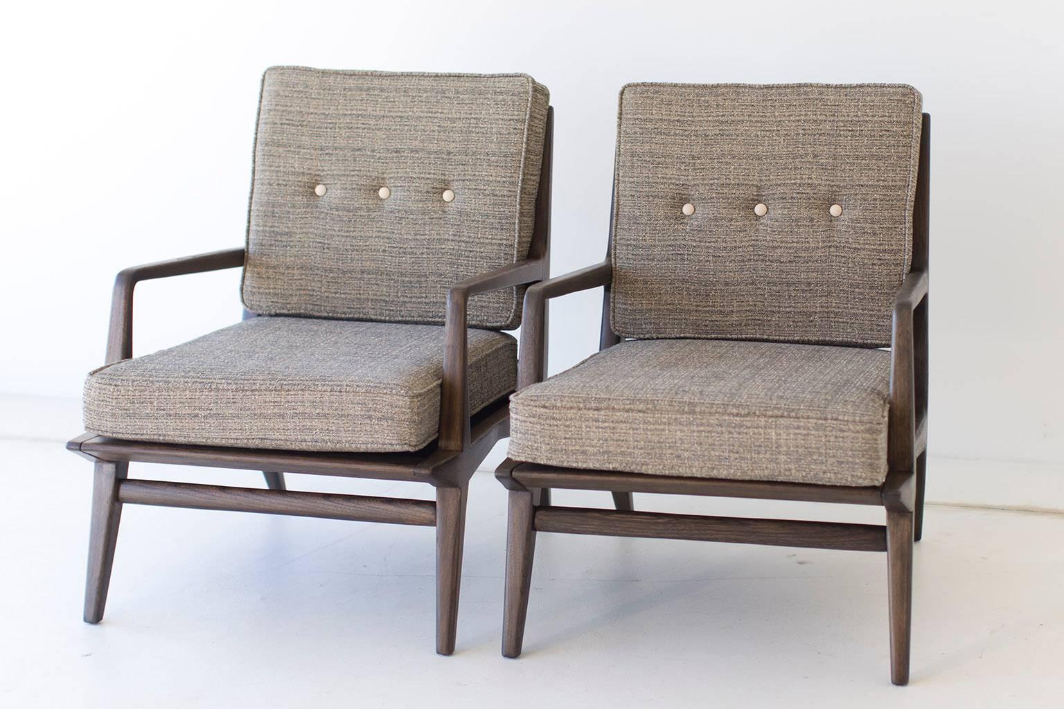 Fabric Carlo de Carli Lounge Chairs for M. Singer & Sons For Sale