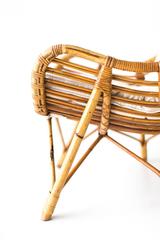 Danish Bamboo and Wicker Lounge Chairs by Laurids Lonborg