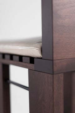 Bertu Stool, Chile Walnut Modern Counter Stool, Walnut