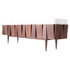 Craftassociates Credenza, Eiger Modern Credenza - 1607, Walnut, White