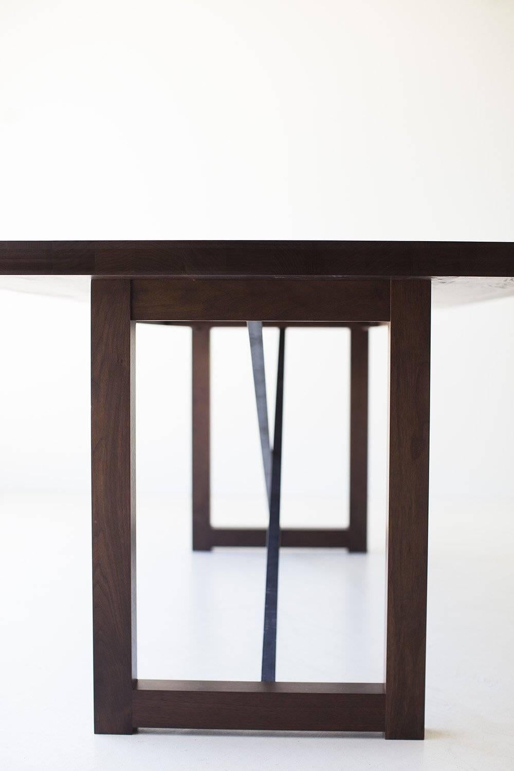 contemporary walnut dining table