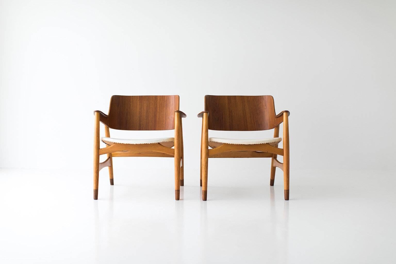 Mid-Century Modern Jens Hjorth Lounge Chairs for Randers Stolefabrik