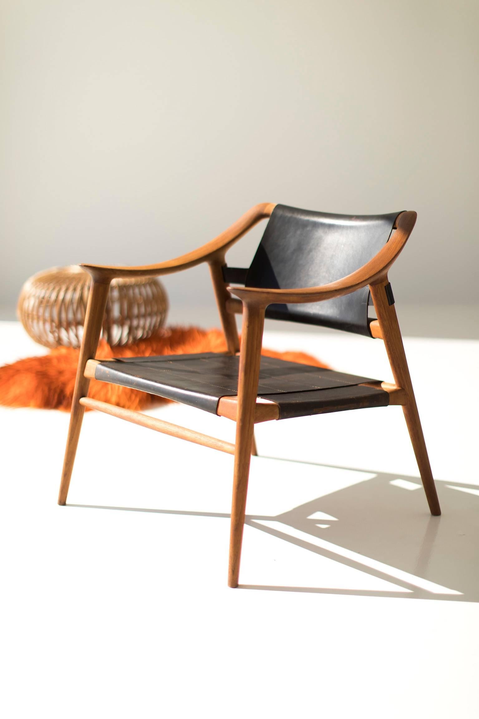 Leather Rastad and Relling Bambi Lounge Chair for Gustav Bahus For Sale