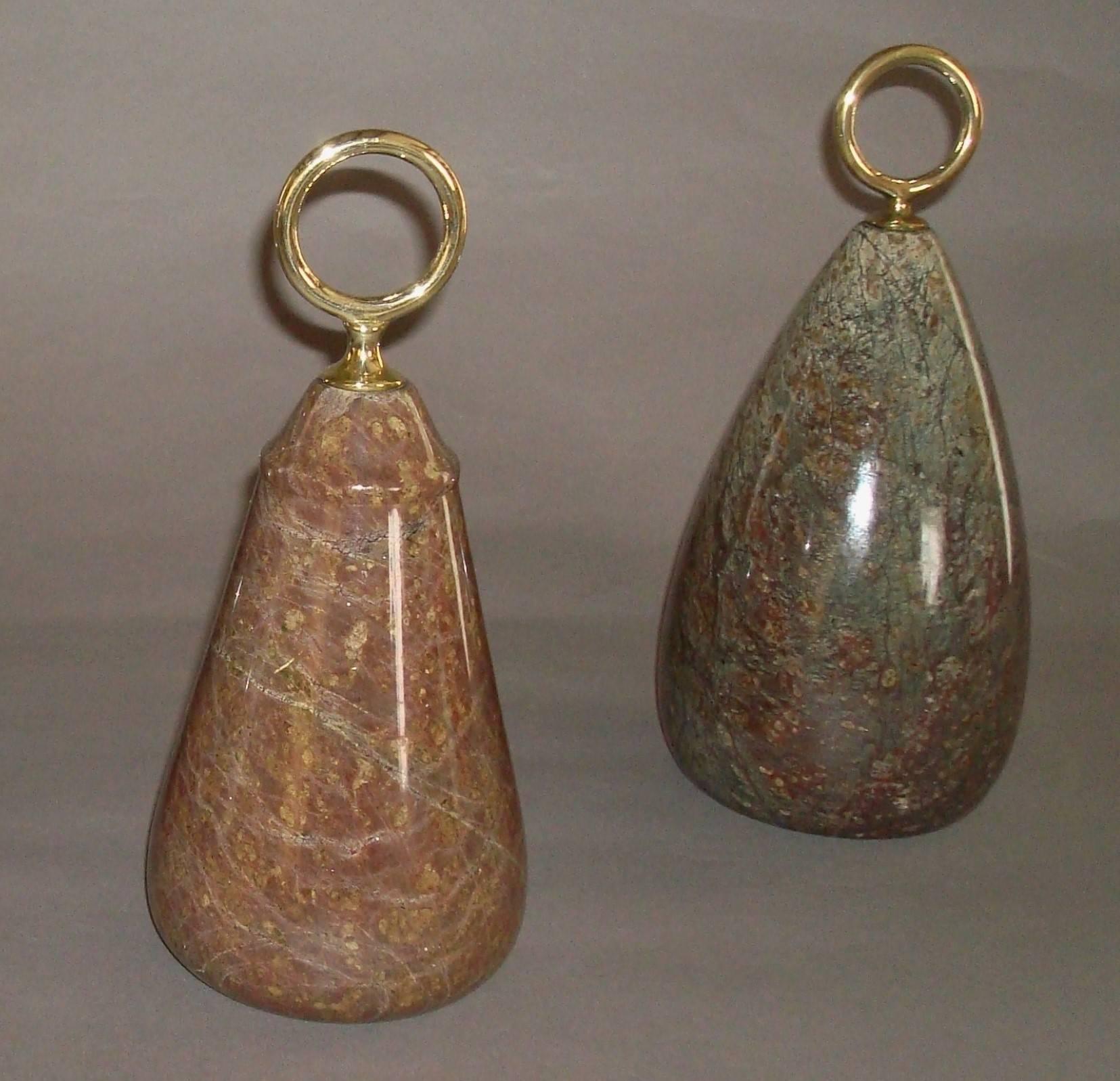 Two 19th Century 'Serpentine' Marble Door Stops / Porters 1