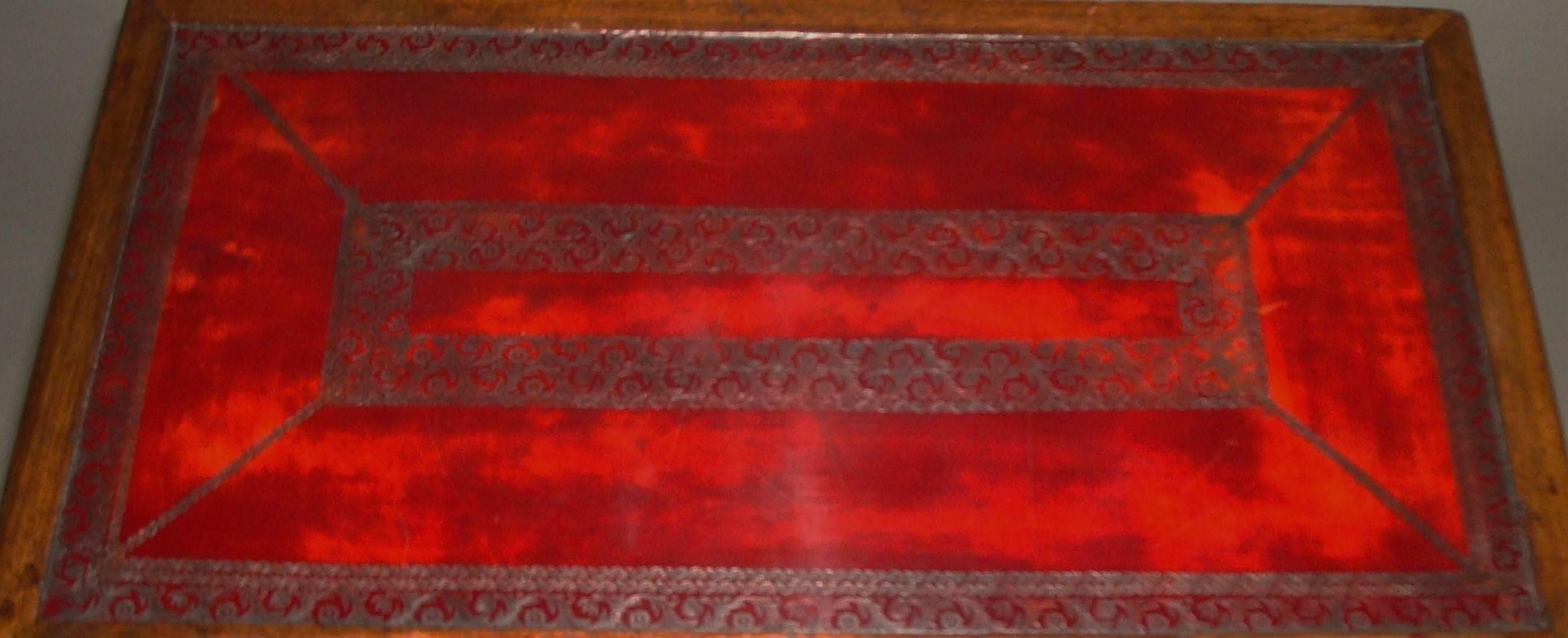 George III Mahogany Library Steps with Red Leather Treads 2