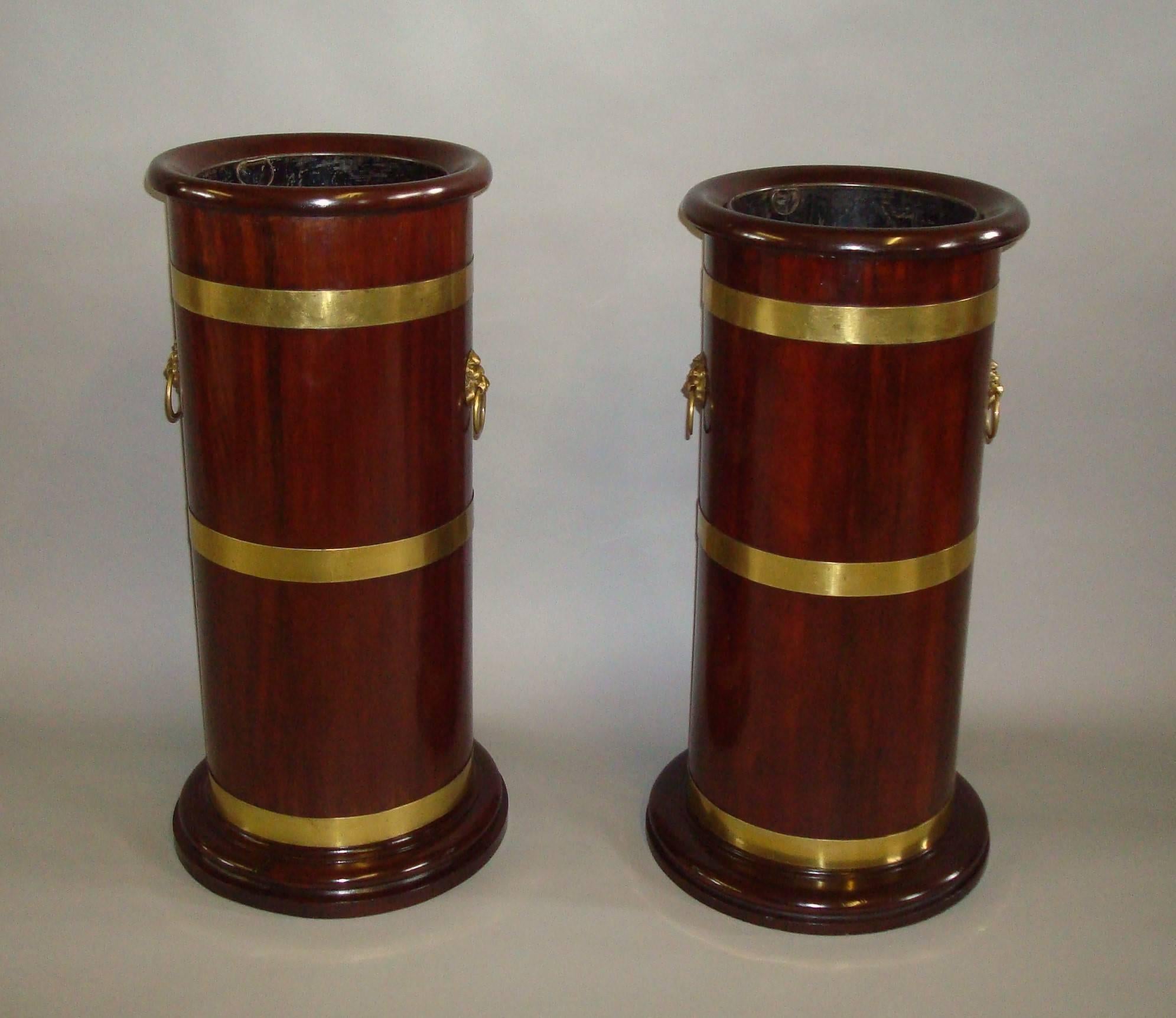 English Late 19th Century Pair of Stick or Umbrella Stands