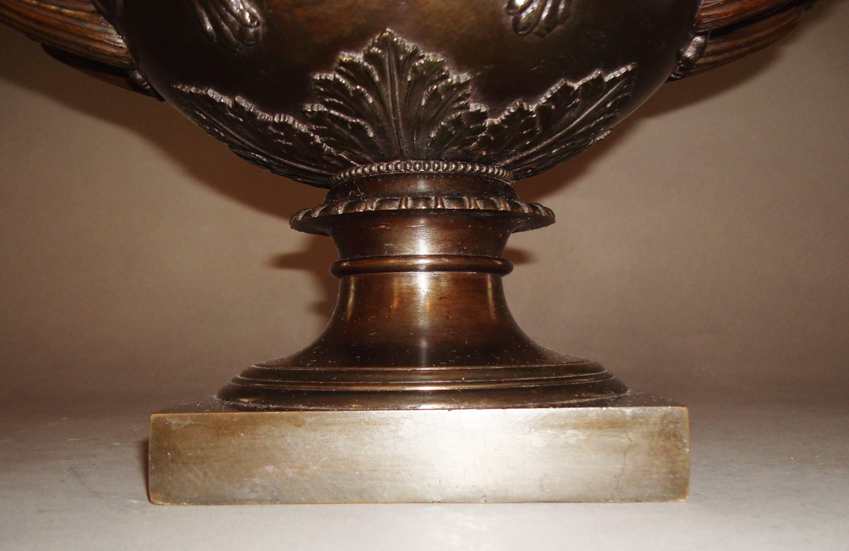 19th Century Grand Tour Bronze Warwick Vase For Sale 1