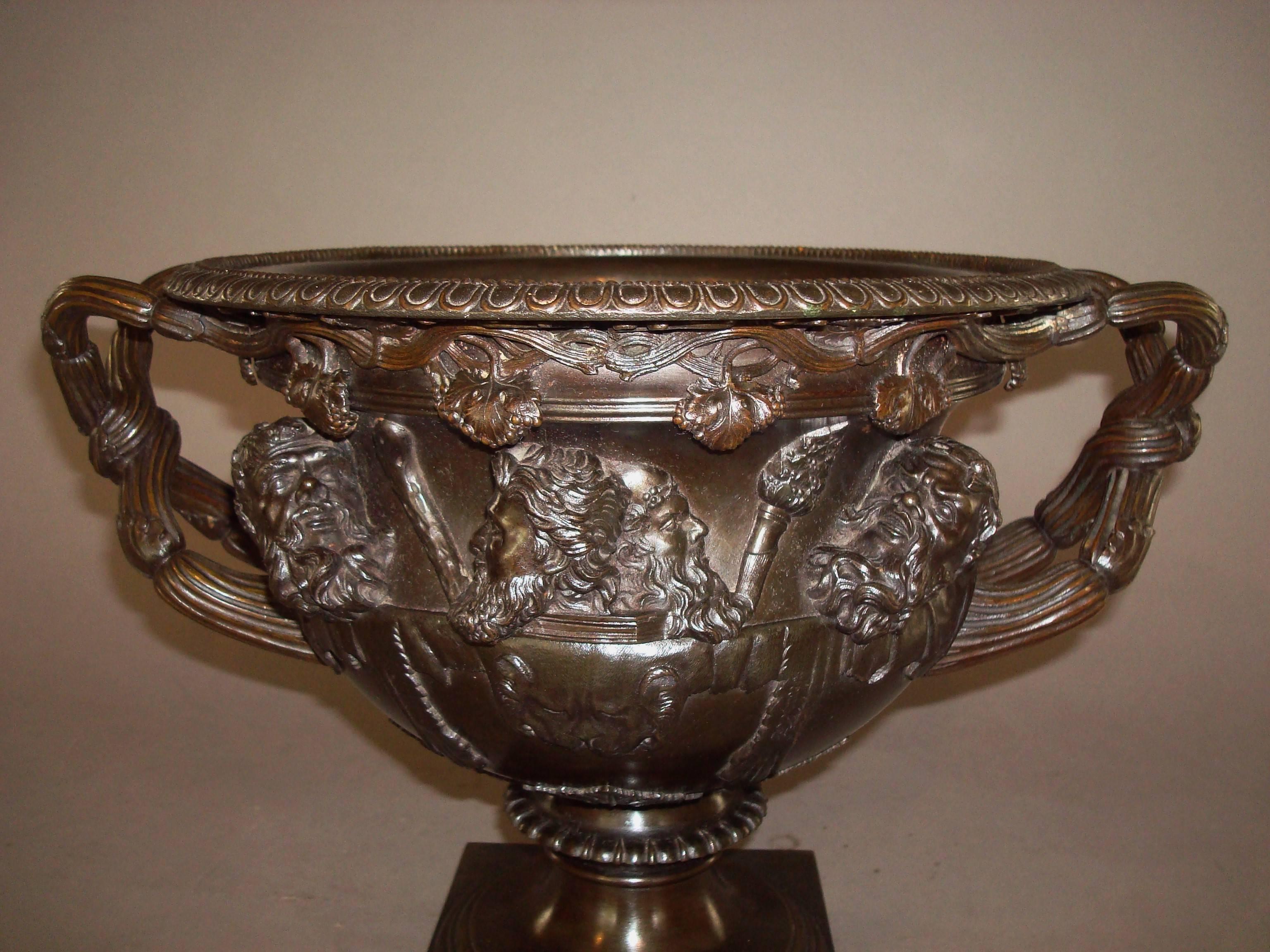 19th Century Grand Tour Bronze Warwick Vase For Sale 2