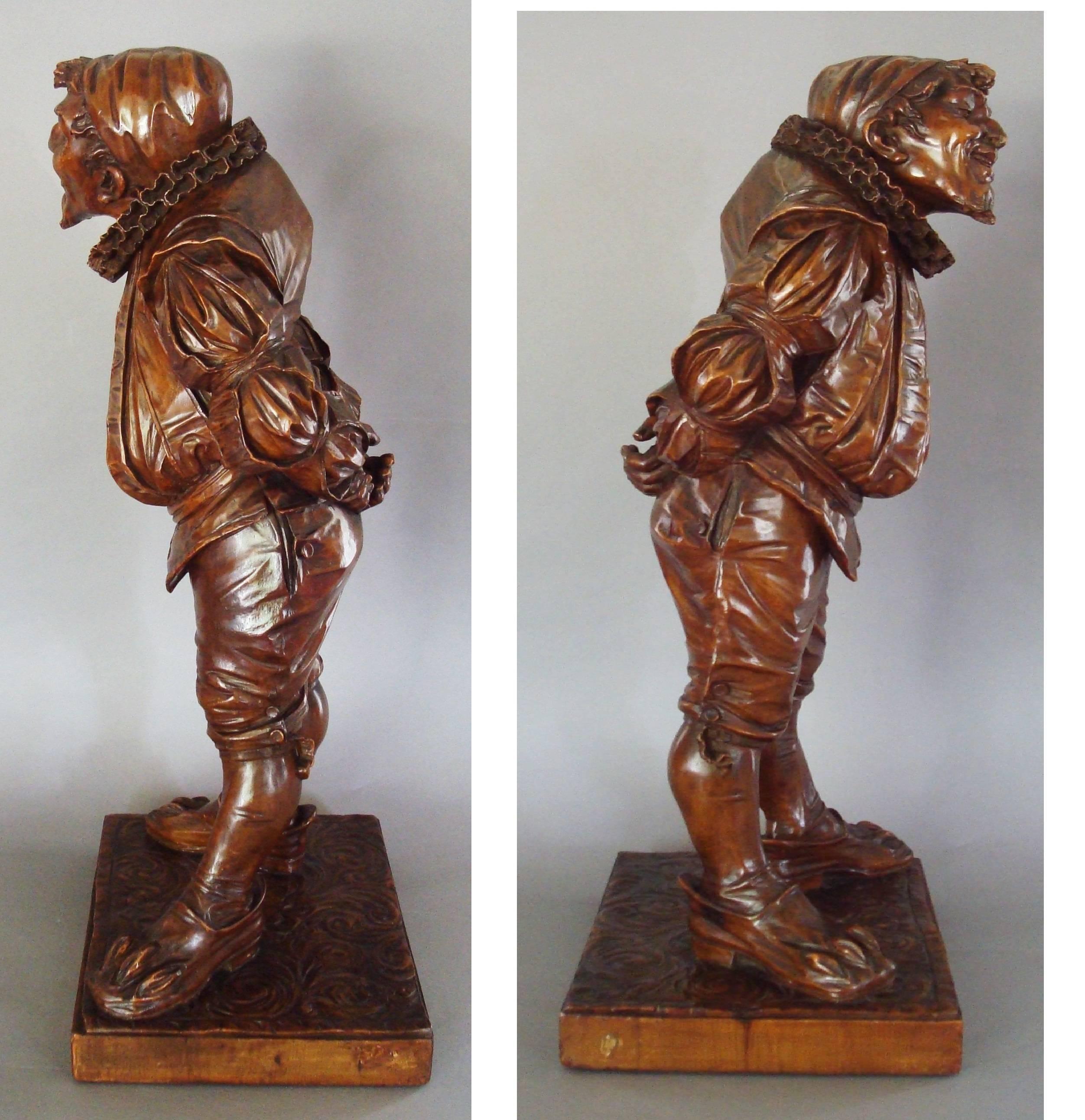 19th Century Italian Carved Walnut 'Gobbo' Sculpture 3