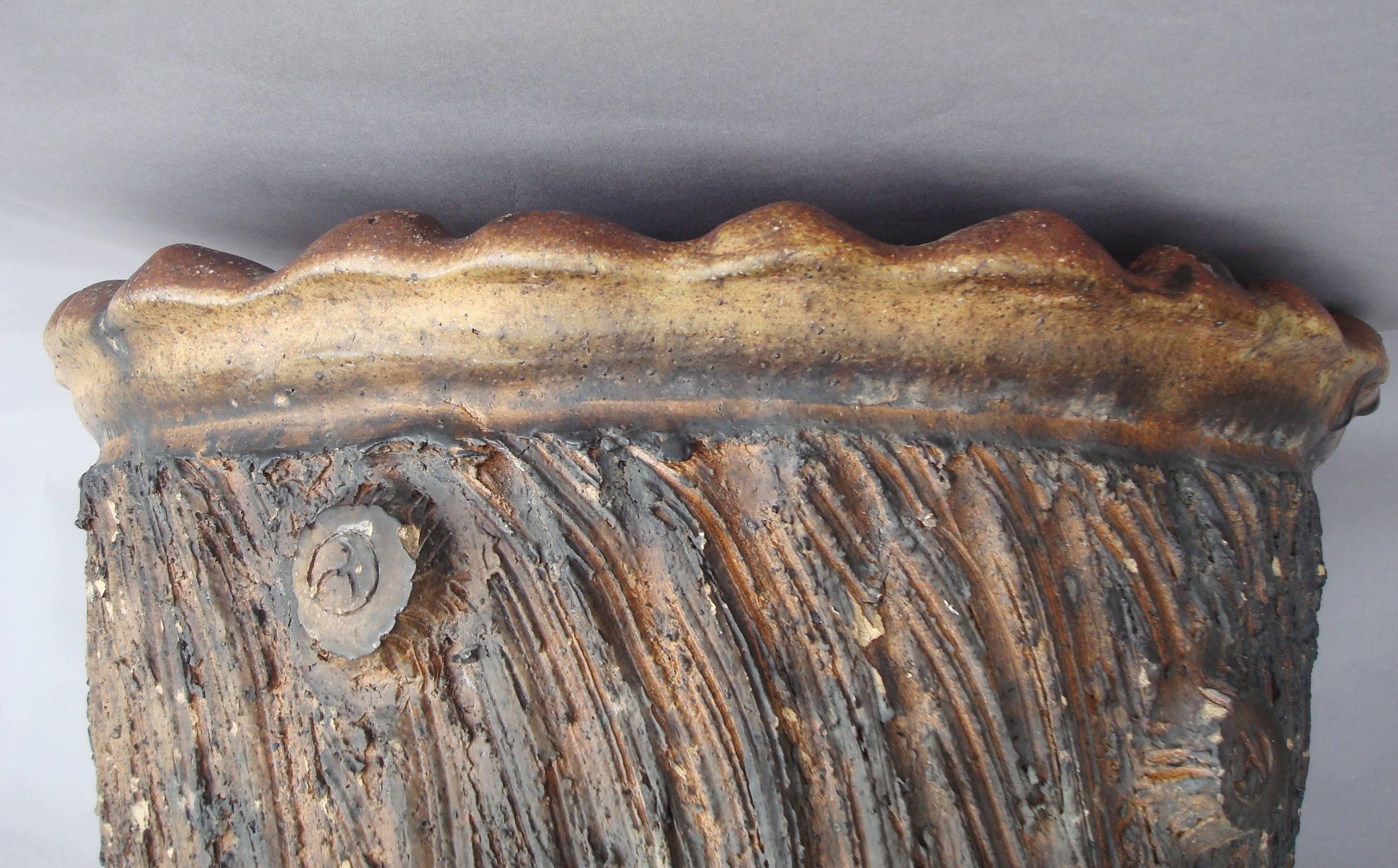 Large 19th Century Pottery Jardinière or Log Bin For Sale 2