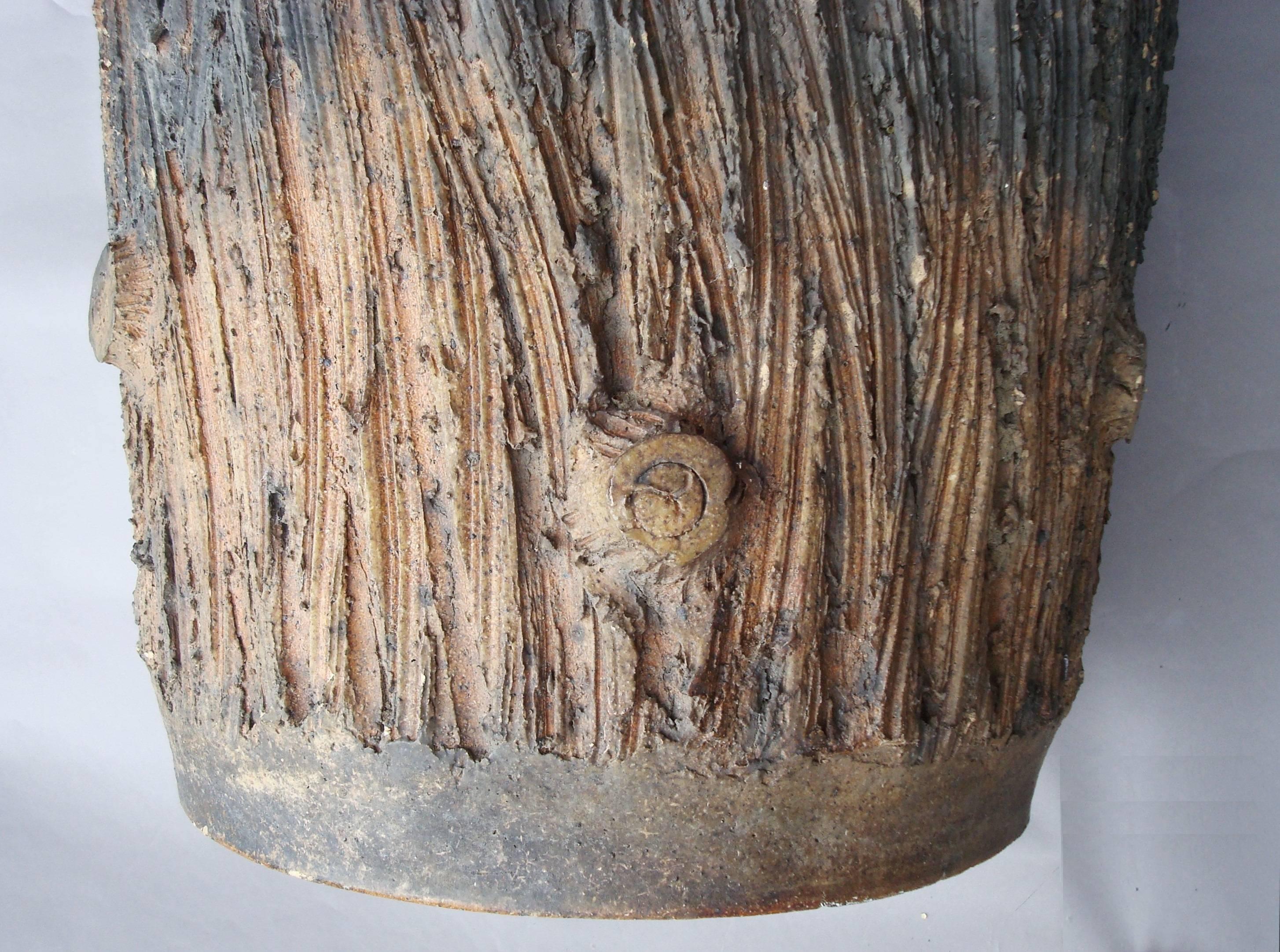 Large 19th Century Pottery Jardinière or Log Bin For Sale 3