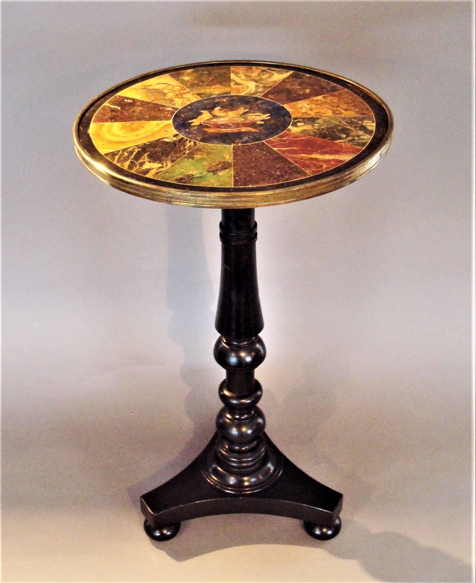 English Regency Painted Simulated Marble-Top Table For Sale