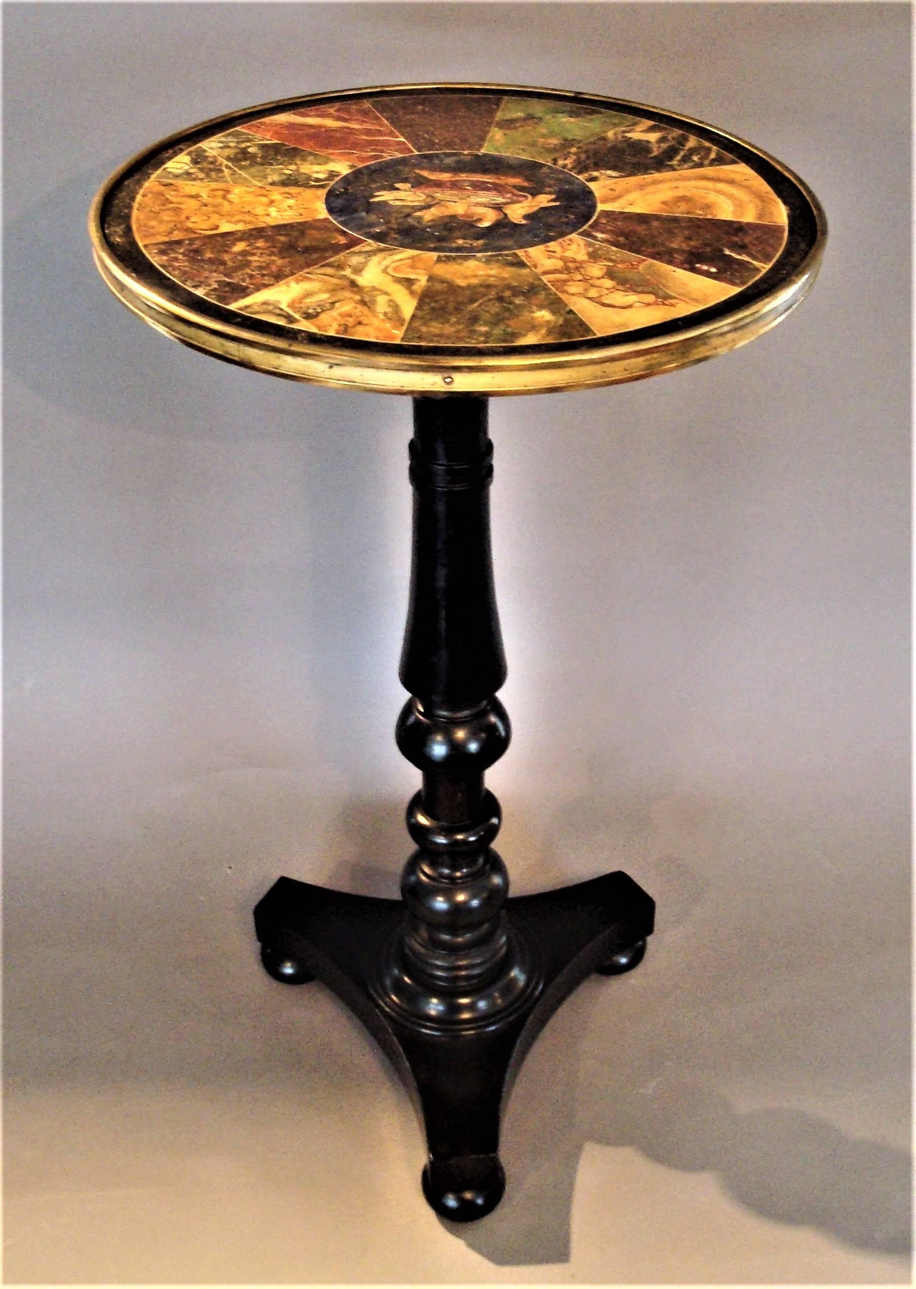 Early 19th Century Regency Painted Simulated Marble-Top Table For Sale
