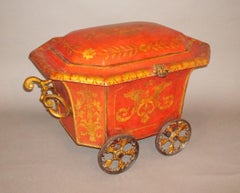 Regency Painted Tole Coal Box or Coal Hod