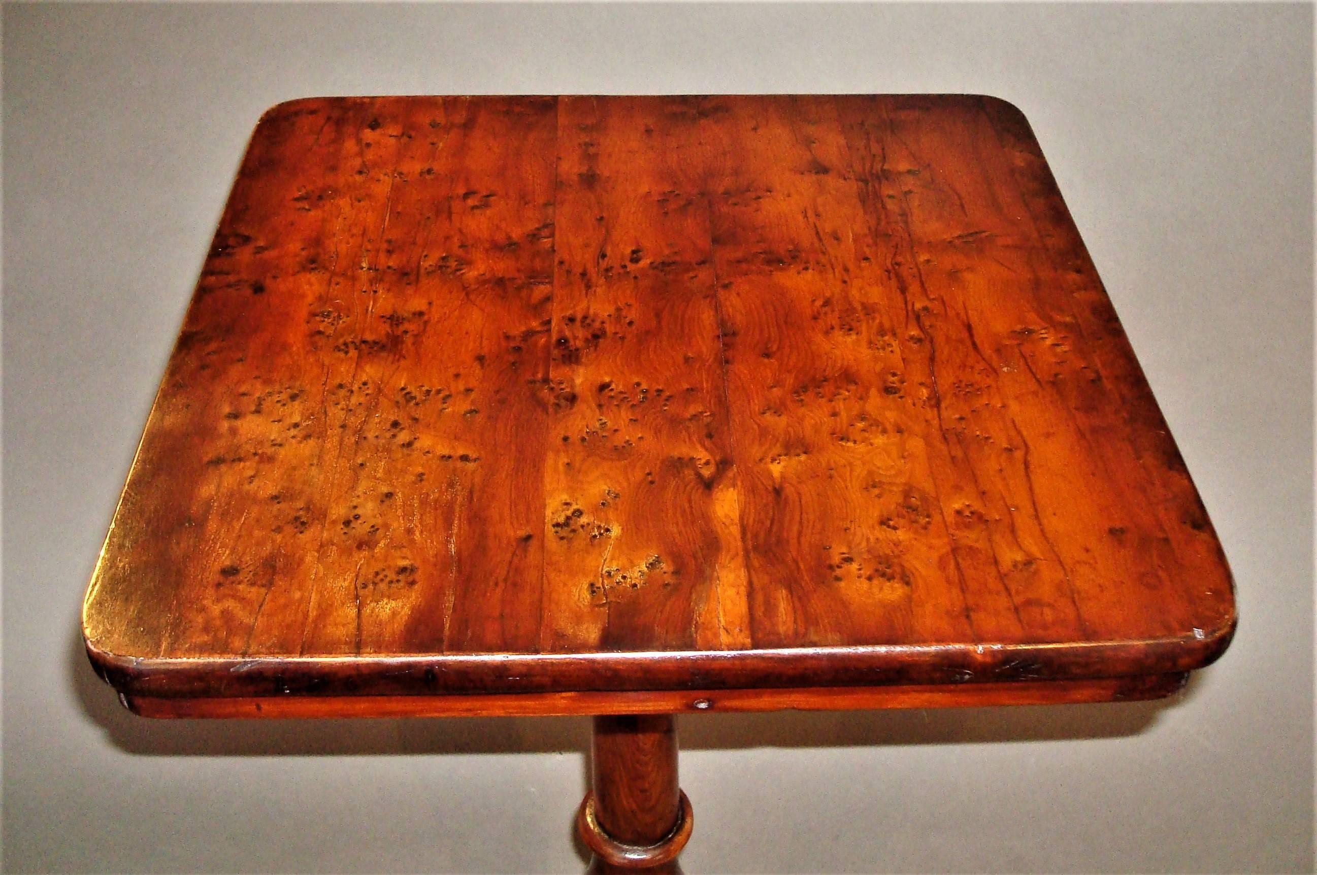 Regency Yew Wood Wine Occasional Table For Sale 2