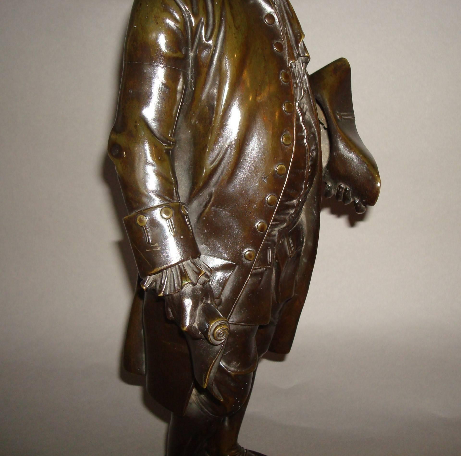 Rare 19th Century Bronze Statue of Benjamin Franklin 5