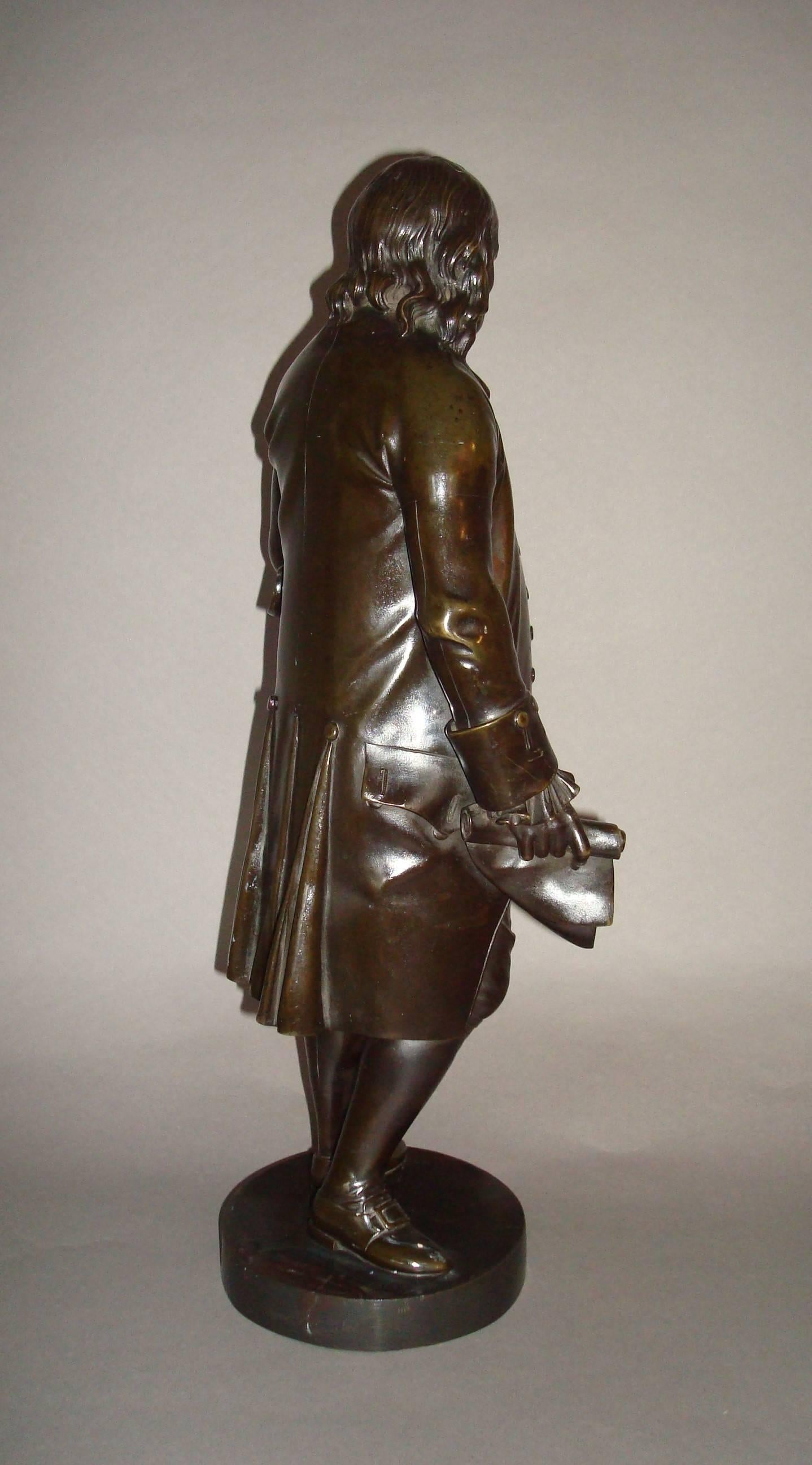 Rare 19th Century Bronze Statue of Benjamin Franklin 1