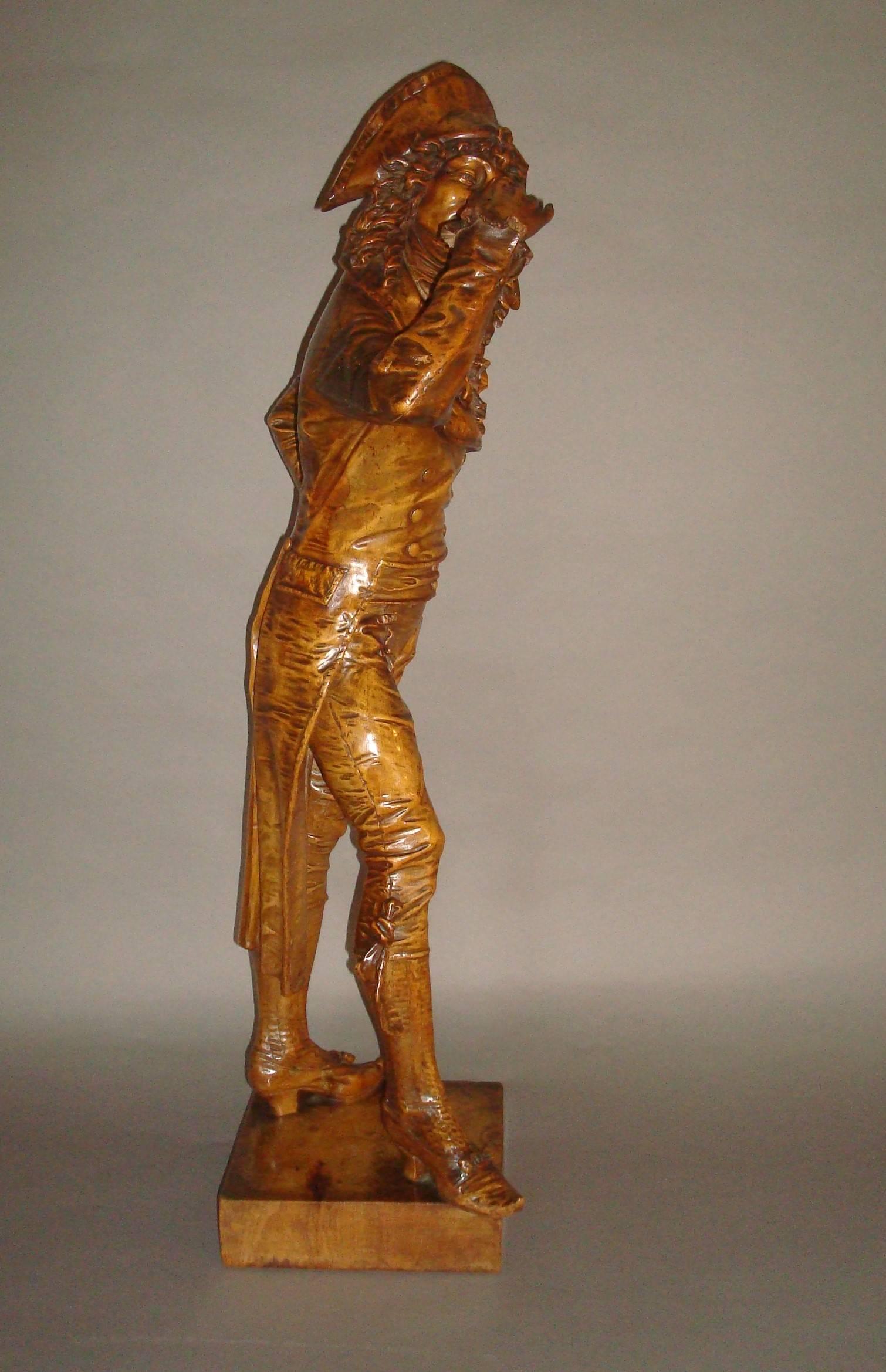 Mid-19th Century Fine 19th Century Italian Carved Figure of Dandy Gentleman