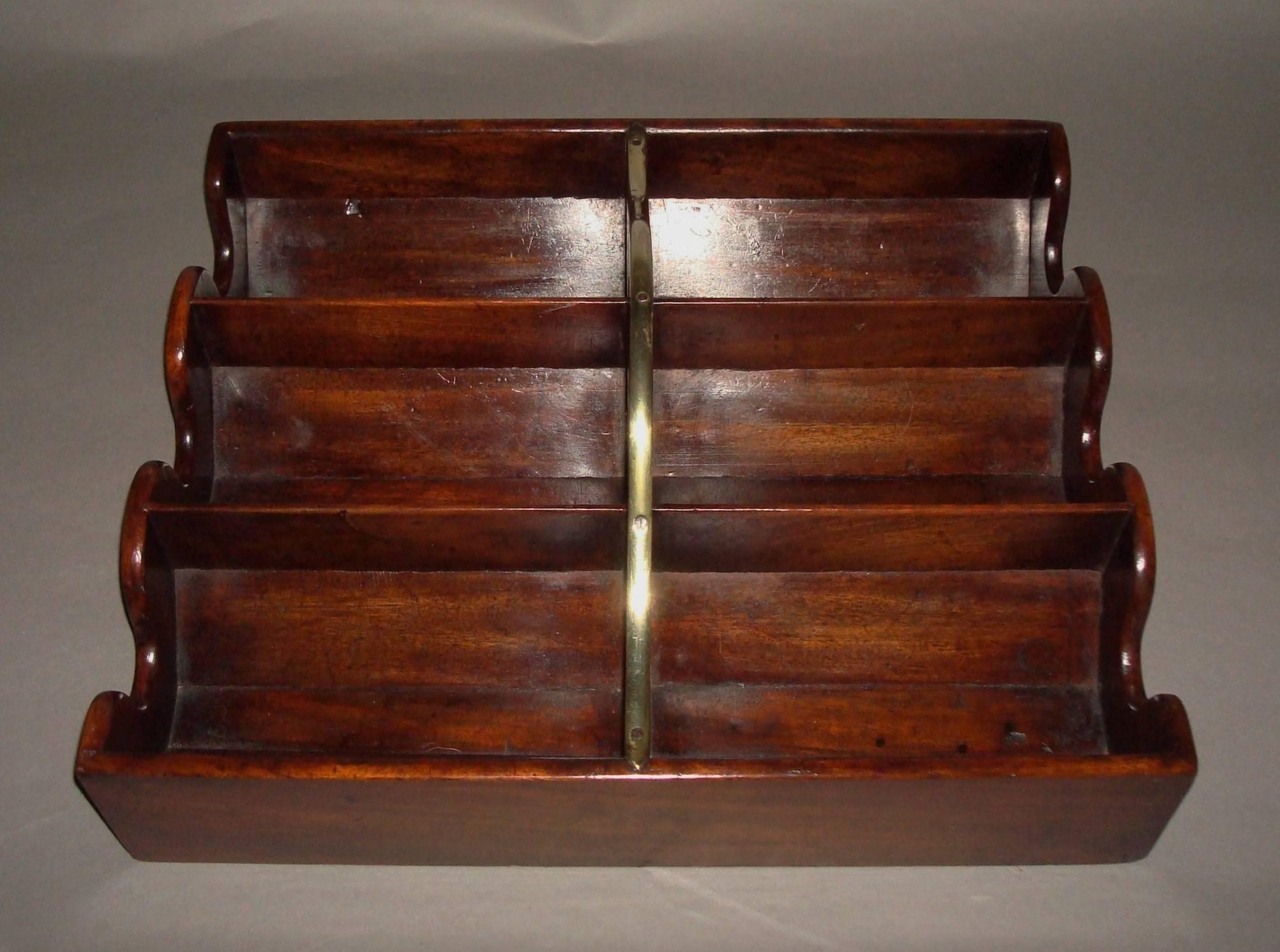 Unusual George III Mahogany Bottle Carrier on Stand 5