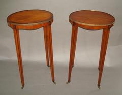 Elegant George III Matched Pair of Satinwood Urn Stands