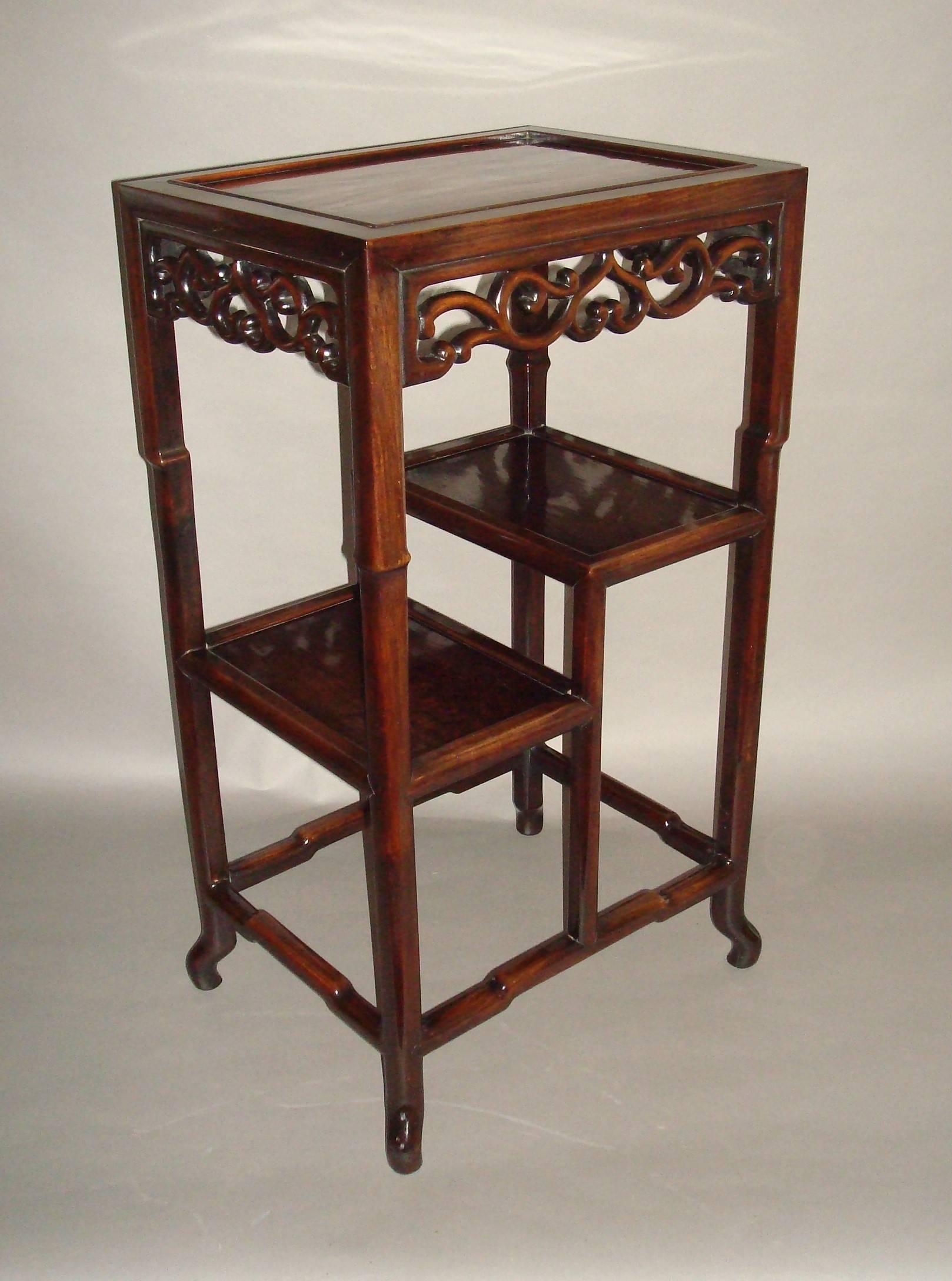 19th Century Chinese Hongmu Stand For Sale 1