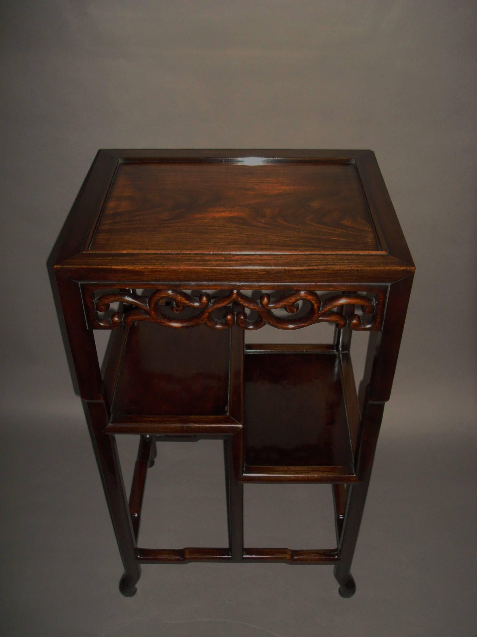 Late 19th Century 19th Century Chinese Hongmu Stand For Sale