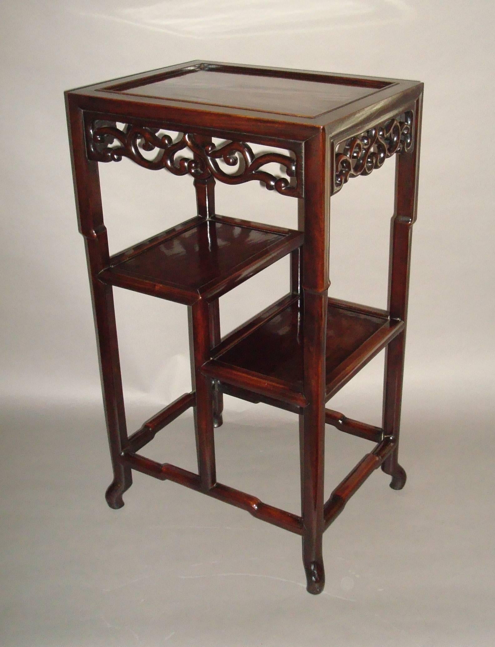 19th Century Chinese Hongmu Stand For Sale 2