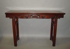 Good 19th Century Pair of Chinese Hongmu Alter Tables