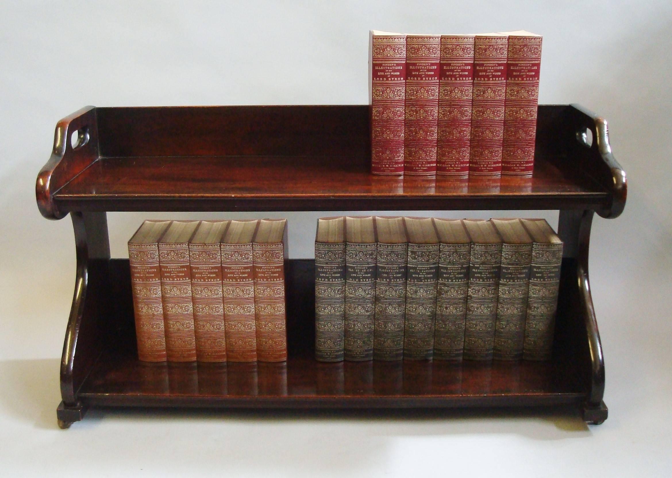 Early 19th Century Regency Mahogany Book Carrier, Large