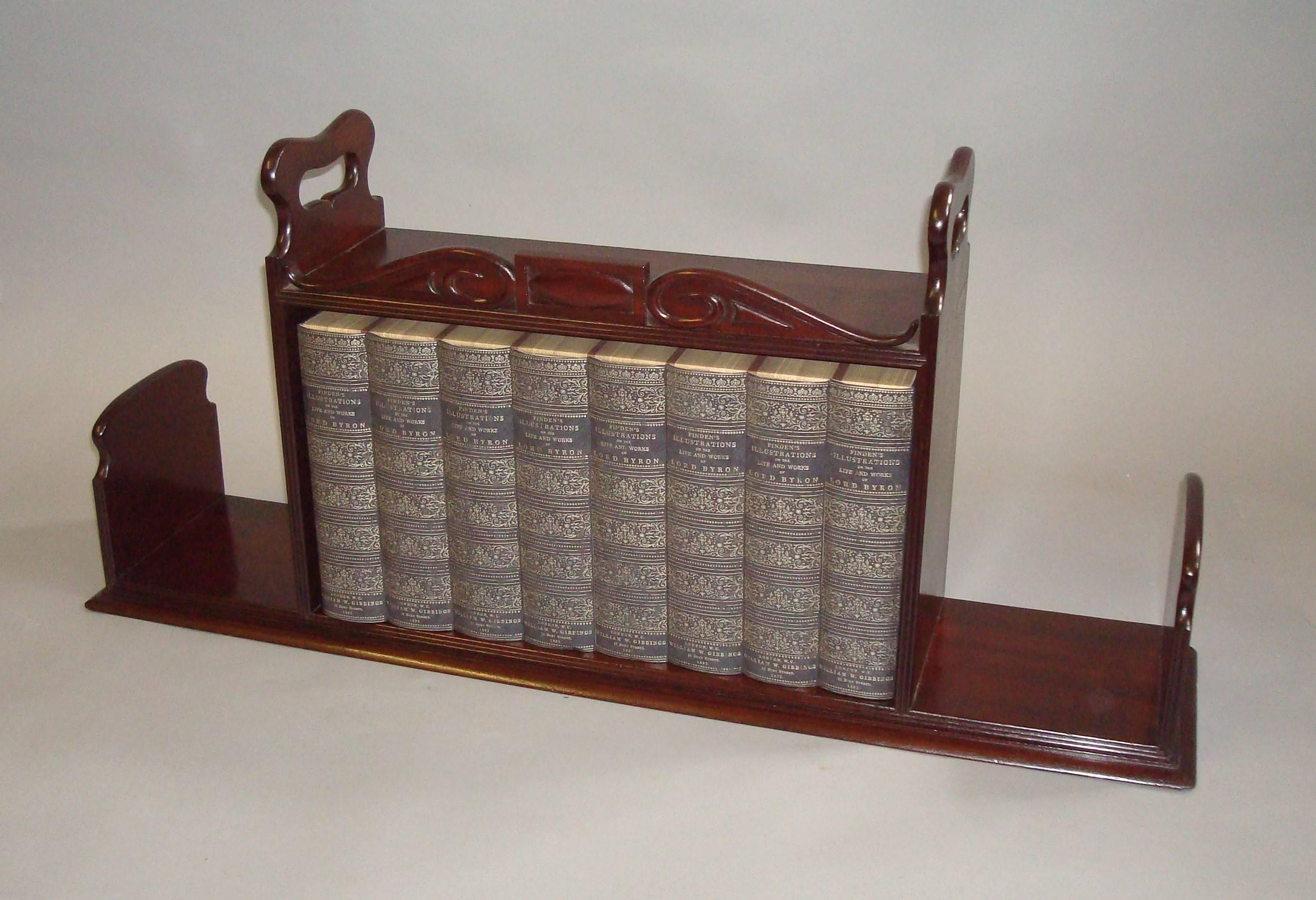 English Regency Mahogany Book Carrier / Bookstand For Sale