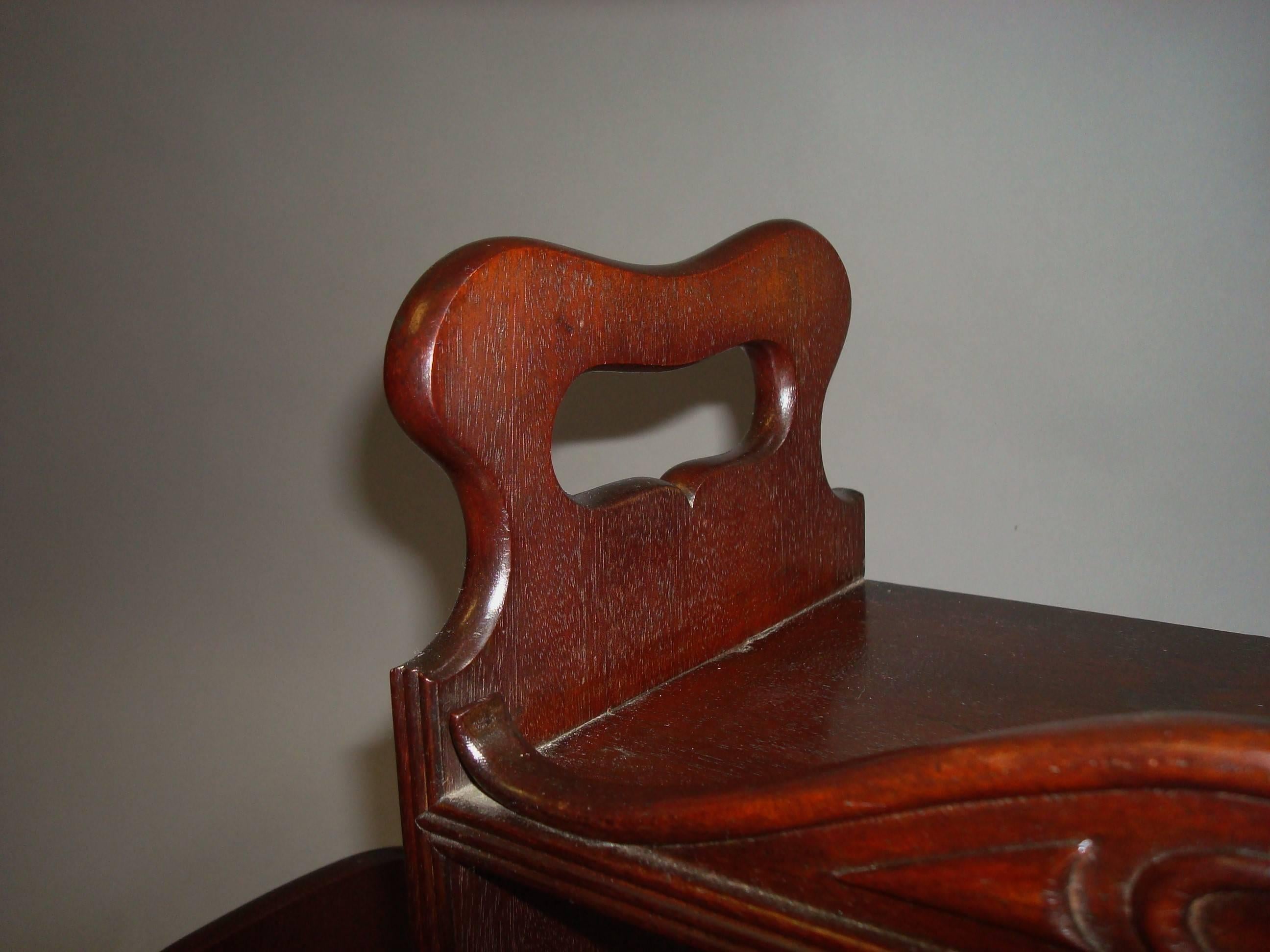 Regency Mahogany Book Carrier / Bookstand For Sale 3