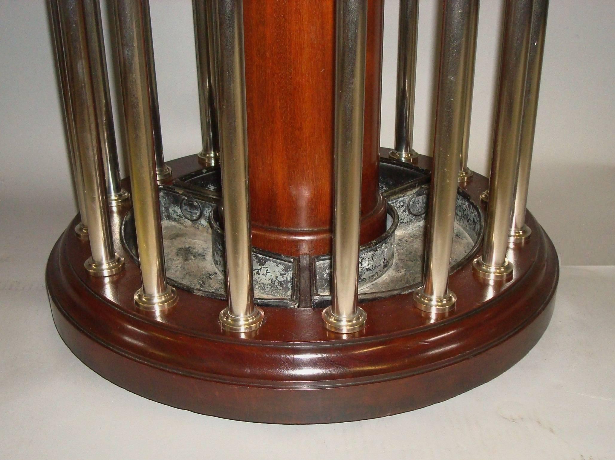 Early 20th Century Mahogany and Chrome Circular Hall Stand For Sale 1