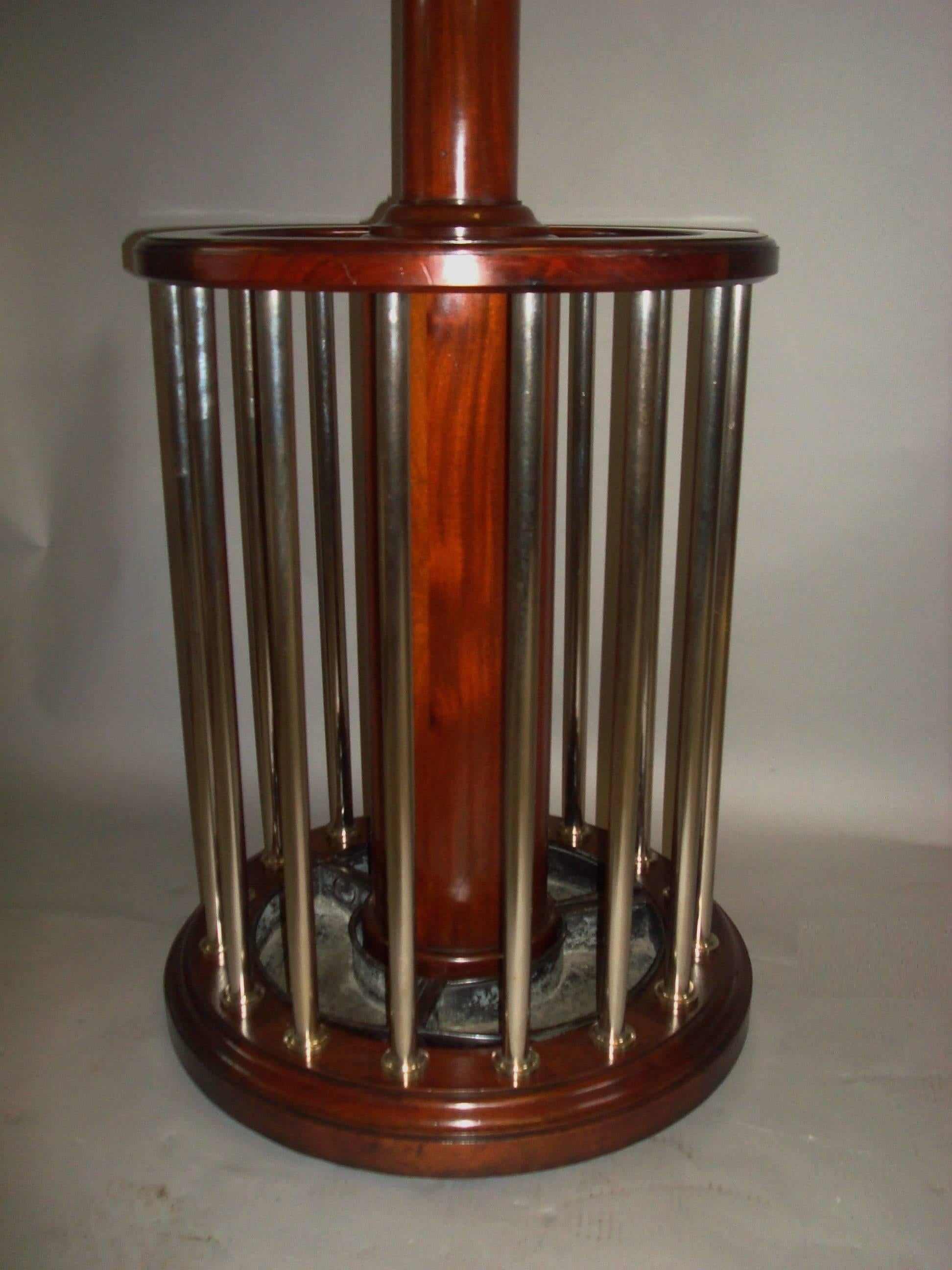Early 20th Century Mahogany and Chrome Circular Hall Stand For Sale 2