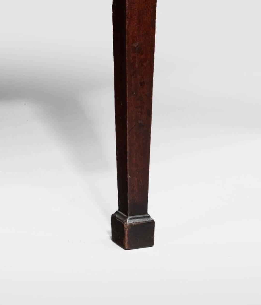 Mid-18th Century Georgian Mahogany Irish Demilune Side Table of Large Proportions For Sale