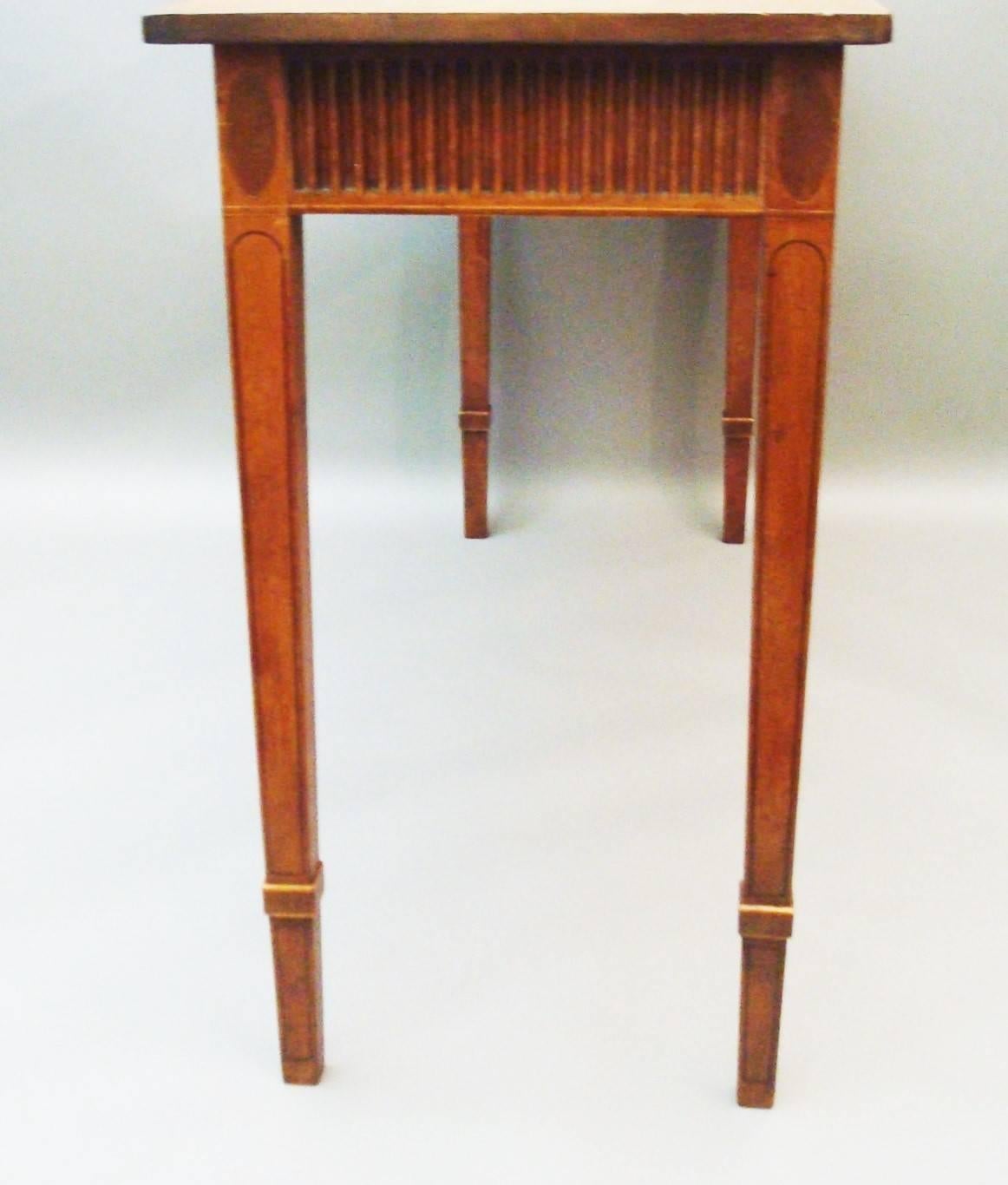 Late 18th Century George III Mahogany Neoclassical Console Table or Side Table For Sale