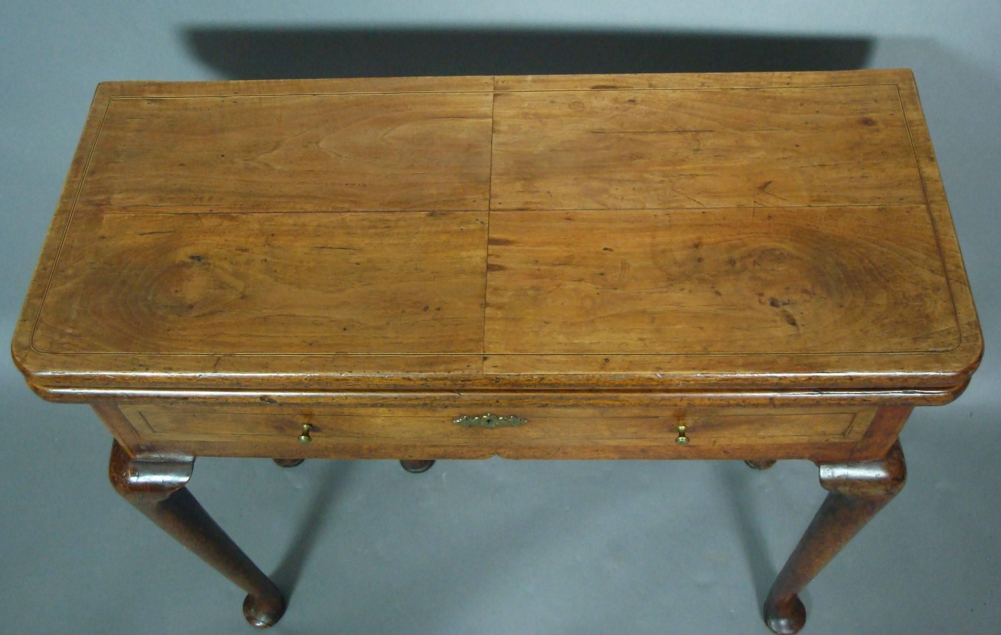 George I Walnut Card Table For Sale 5