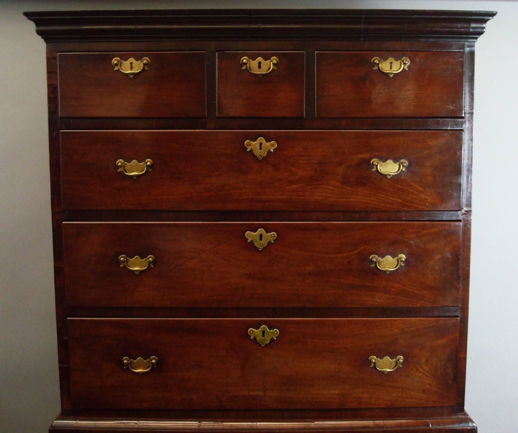 George II Irish Mahogany Chest on Stand In Good Condition In Moreton-in-Marsh, Gloucestershire