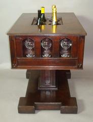 19th Century Gothic Oak Champagne or Wine Cooler Table