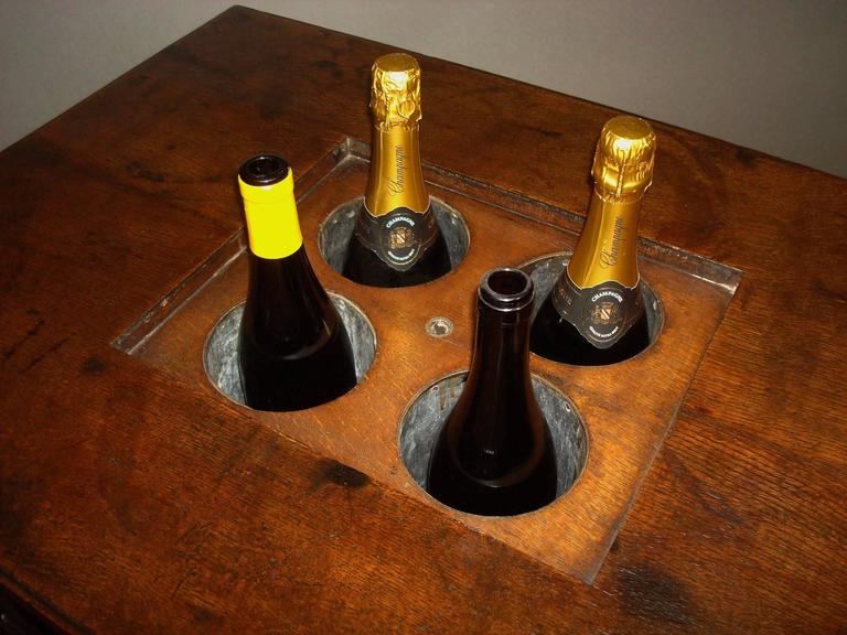 19th Century Gothic Oak Champagne or Wine Cooler Table For Sale at 1stDibs