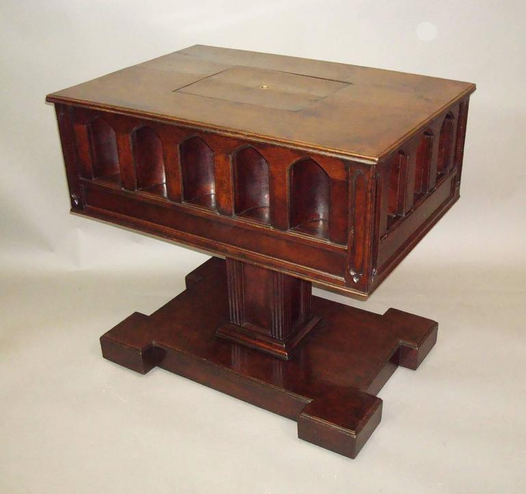 19th Century Gothic Oak Champagne or Wine Cooler Table For Sale at 1stDibs