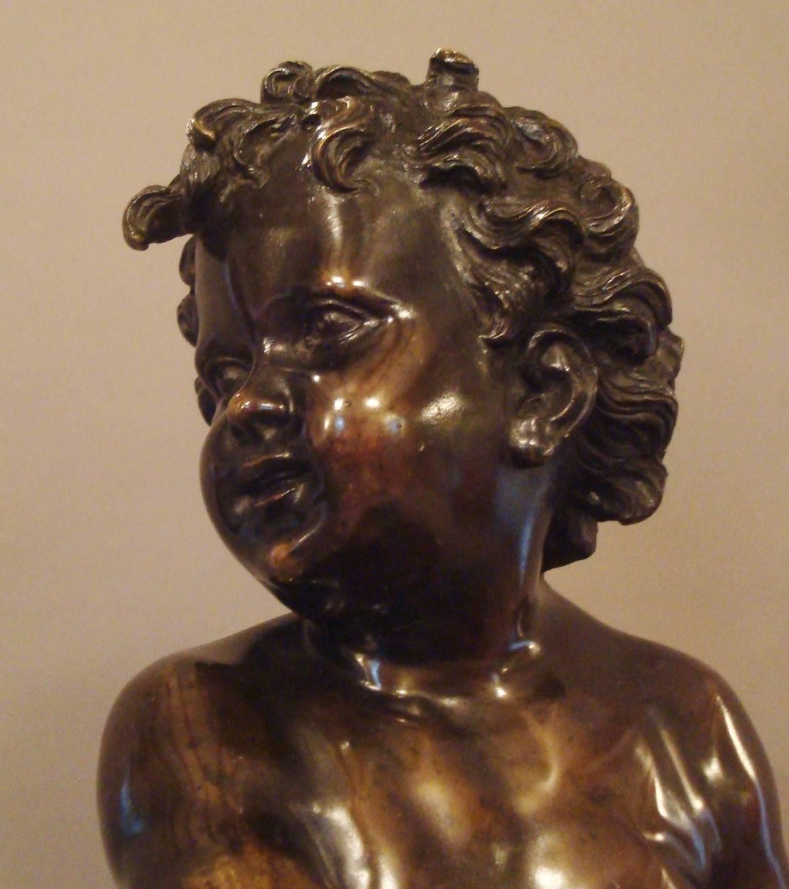 19th Century Bronze Sculpture of Putti / Cherub For Sale 2