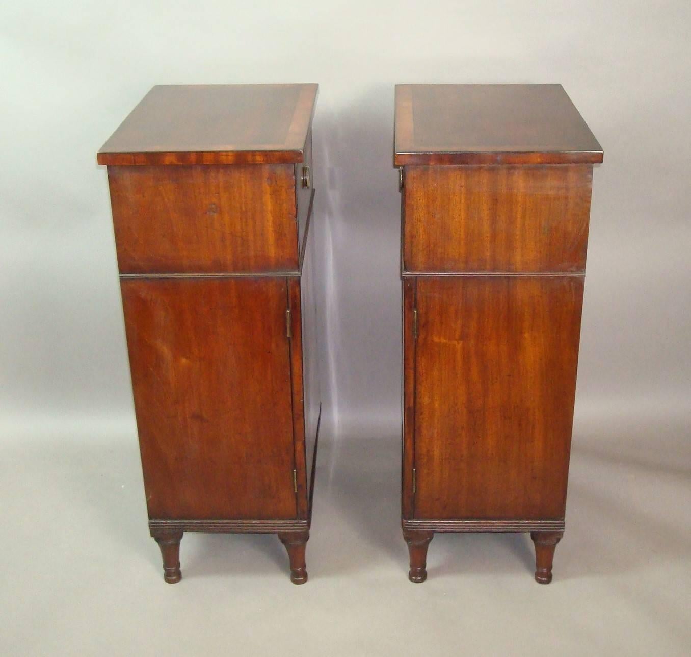 George III Pair of Mahogany Side Cabinets In Excellent Condition In Moreton-in-Marsh, Gloucestershire