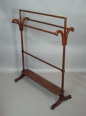 Late Regency Mahogany Clothes/Towel Rail