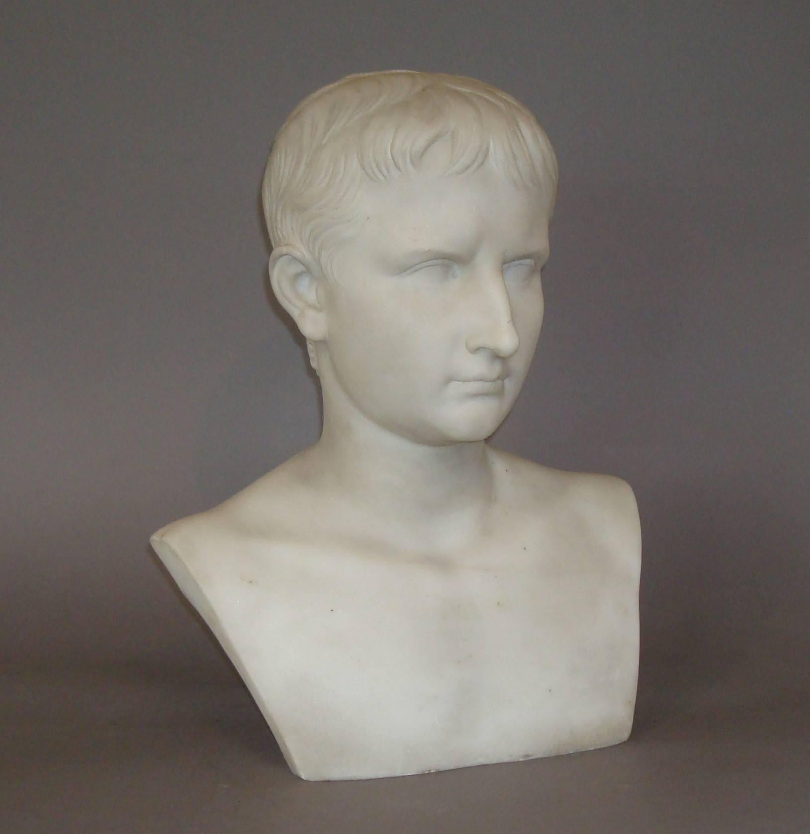 19th Century Italian Marble Bust of Augustus Caesar 1