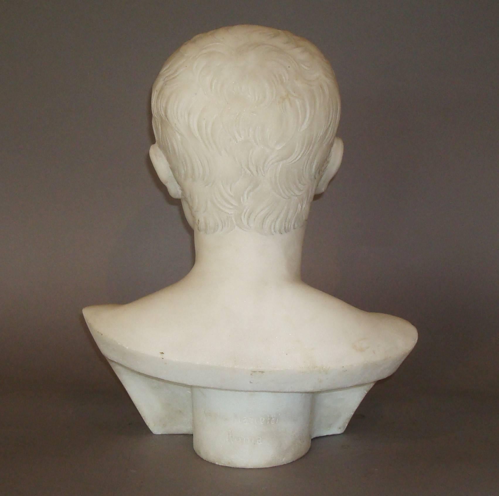 19th Century Italian Marble Bust of Augustus Caesar 5