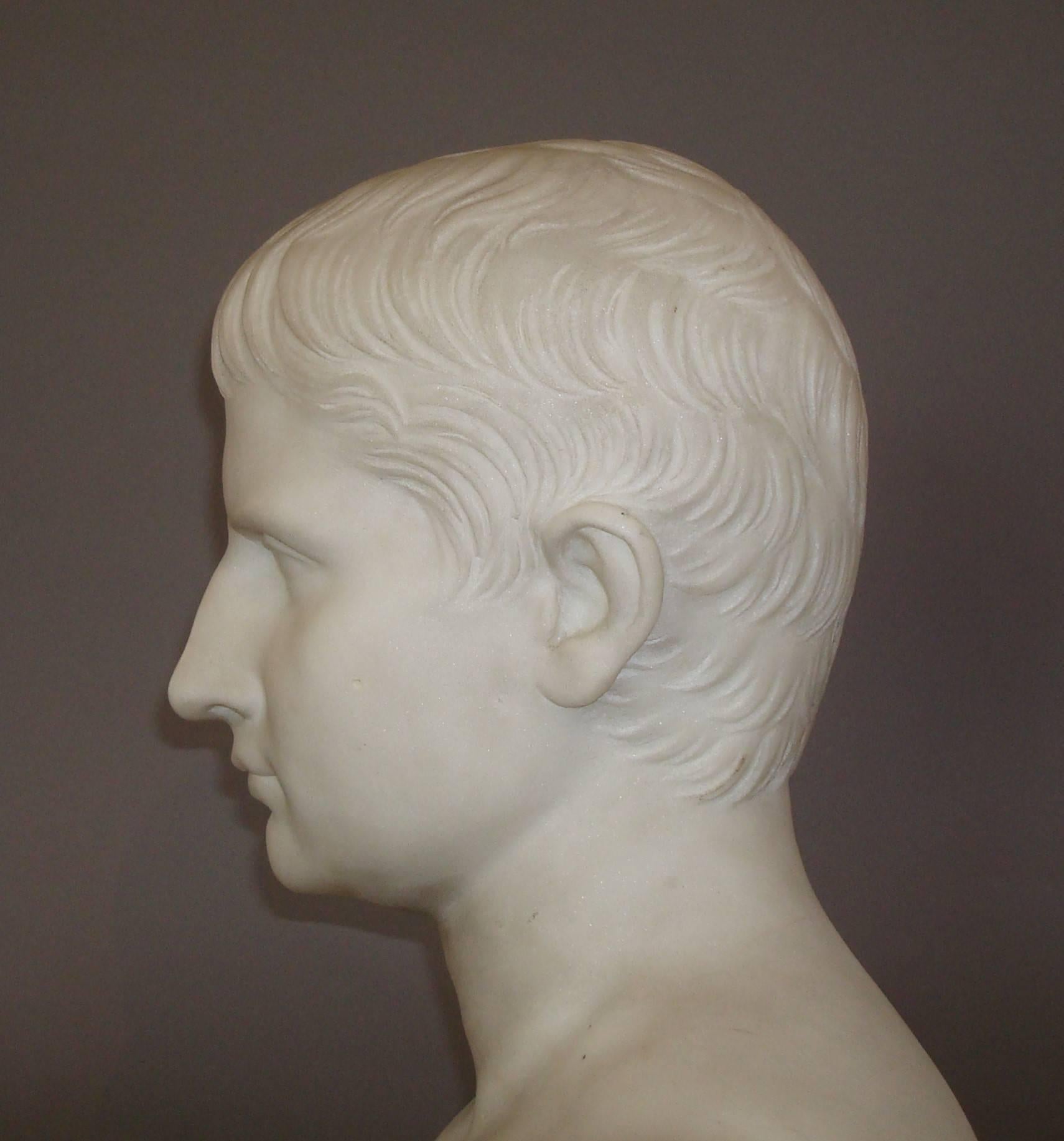 19th Century Italian Marble Bust of Augustus Caesar 4